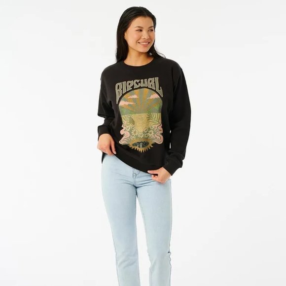 RIP CURL Cosmic Wanderer Crew Sz SM - Picture 5 of 12